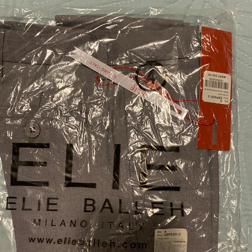 Elie Balleh Little Boys Grey Dress Pants Size 4 NWT